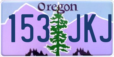 OR license plate 153JKJ