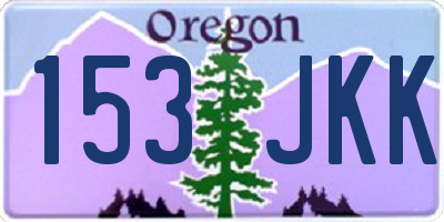 OR license plate 153JKK