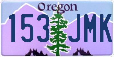 OR license plate 153JMK