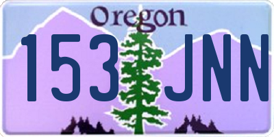 OR license plate 153JNN