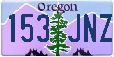 OR license plate 153JNZ