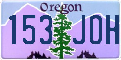 OR license plate 153JOH