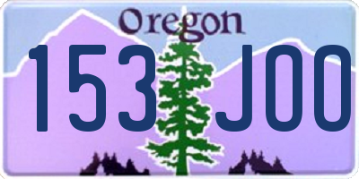 OR license plate 153JOO