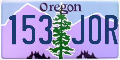 OR license plate 153JOR