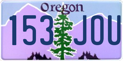 OR license plate 153JOU