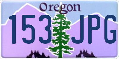 OR license plate 153JPG