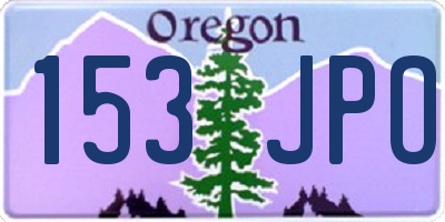 OR license plate 153JPO