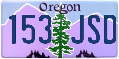 OR license plate 153JSD