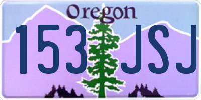 OR license plate 153JSJ