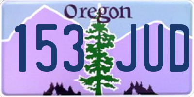 OR license plate 153JUD