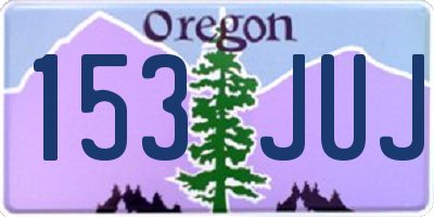 OR license plate 153JUJ