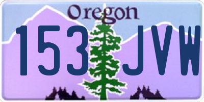 OR license plate 153JVW