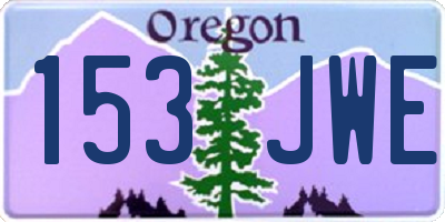 OR license plate 153JWE