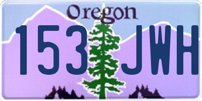 OR license plate 153JWH