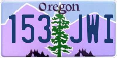 OR license plate 153JWI