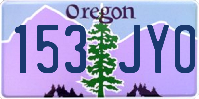 OR license plate 153JYO