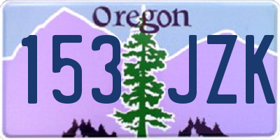 OR license plate 153JZK