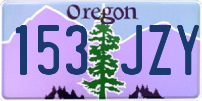 OR license plate 153JZY