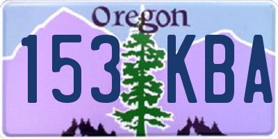 OR license plate 153KBA