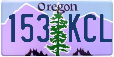 OR license plate 153KCL
