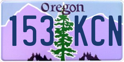 OR license plate 153KCN