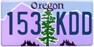 OR license plate 153KDD