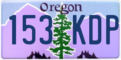 OR license plate 153KDP