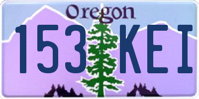 OR license plate 153KEI