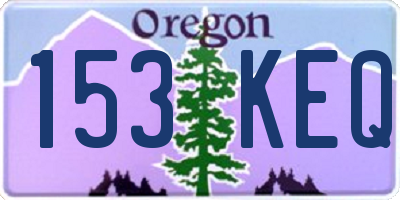 OR license plate 153KEQ