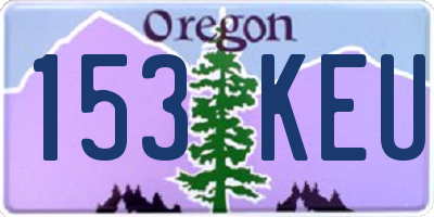 OR license plate 153KEU