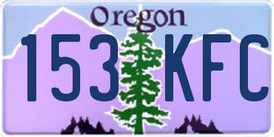 OR license plate 153KFC