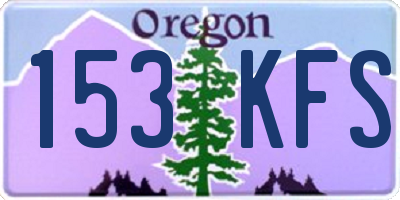 OR license plate 153KFS