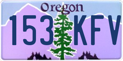 OR license plate 153KFV