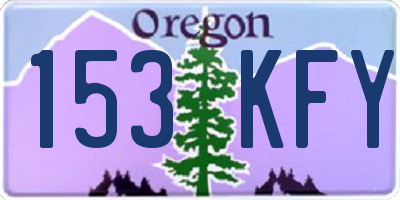 OR license plate 153KFY