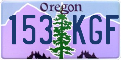 OR license plate 153KGF