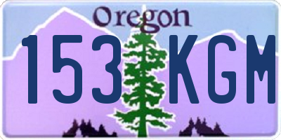 OR license plate 153KGM