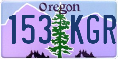 OR license plate 153KGR