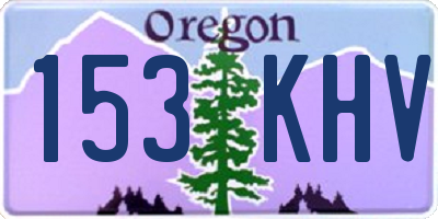 OR license plate 153KHV
