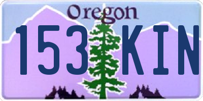 OR license plate 153KIN
