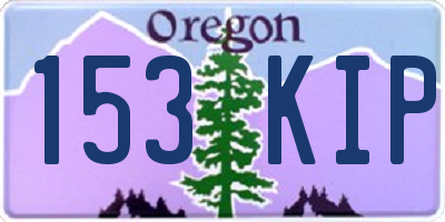OR license plate 153KIP