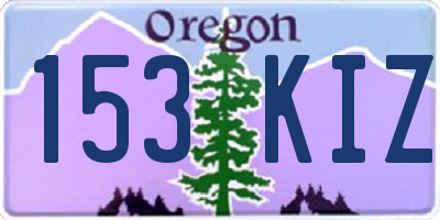 OR license plate 153KIZ