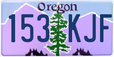 OR license plate 153KJF