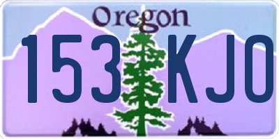 OR license plate 153KJO