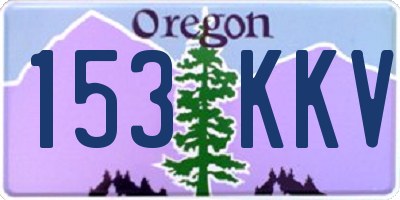 OR license plate 153KKV