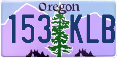 OR license plate 153KLB