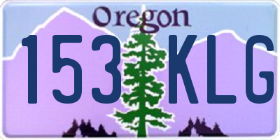 OR license plate 153KLG