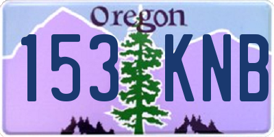 OR license plate 153KNB