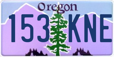 OR license plate 153KNE