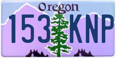 OR license plate 153KNP