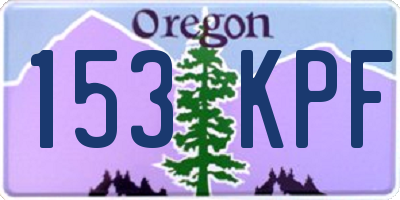 OR license plate 153KPF